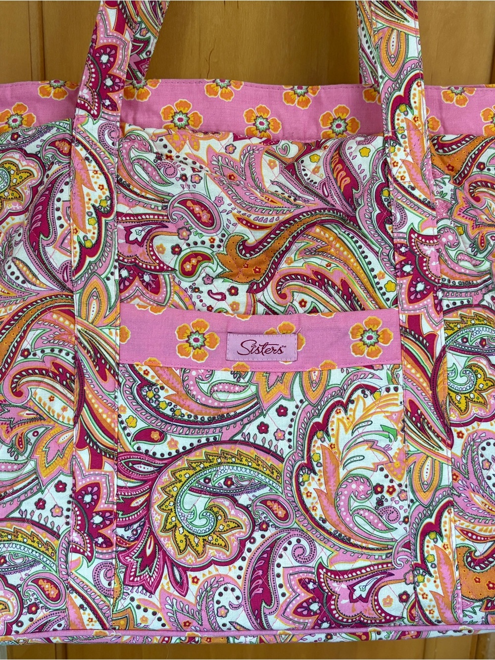 Longaberger Sisters Get Away For The Day Quilted Tote Bag Truly Paisley Large